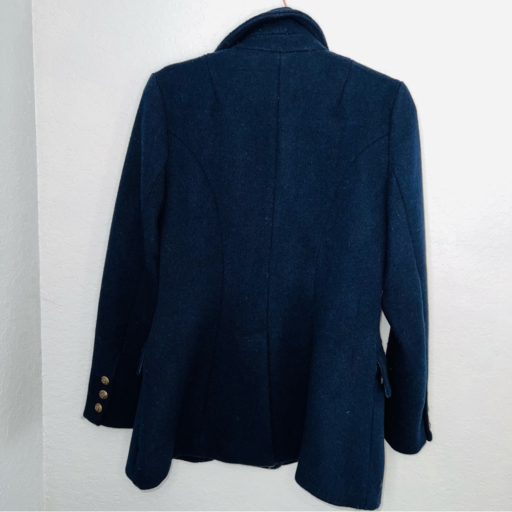 Free People Chicago Fitted Peacoat In Navy Size S Gold Buttons Overcoat - Picture 3 of 6